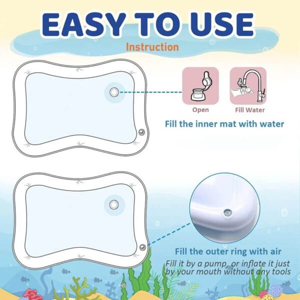 Kids Inflatable Water Play Mat for Babies – Tummy Time Toy - Image 3