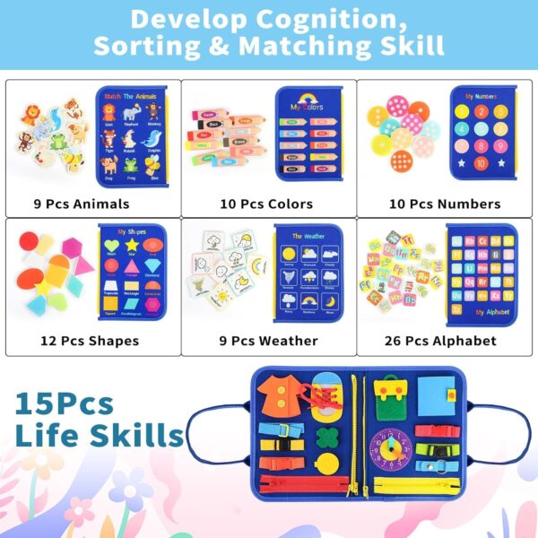 Interactive Learning Play Board for your babies (1–4 years). Pre Learning and physical skill development . - Image 3