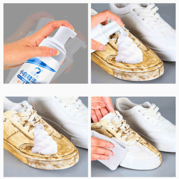 👉 আপনার সাদা জুতো কি বারবার ময়লা হয়ে যায়? White Shoe Cleaner Foam এখন থেকে খুব সহজে করে দেবে আপনার জুতাকে একেবারে নতুনের মতো পরিষ্কার ও উজ্জ্বল। ✅ দ্রুত দাগ, কাদা ও ধুলো পরিষ্কার করে ✅ সাদা জুতোকে আগের মতো ঝকঝকে রাখে ✅ স্কুল শু, স্নিকার্স, ক্যানভাস ও লেদার জুতার জন্য উপযুক্ত ✅ ব্যবহার করা খুব সহজ – শুধু স্প্রে করুন আর মুছে নিন ✅ সাথে থাকে ফ্রেশ সুগন্ধ