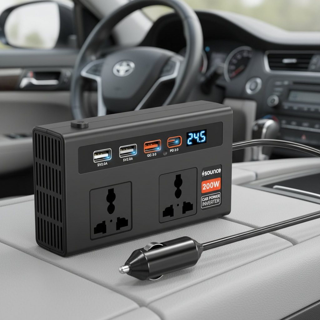 🔌 200W High Power Car Inverter – Smart Charging Solution - Image 3