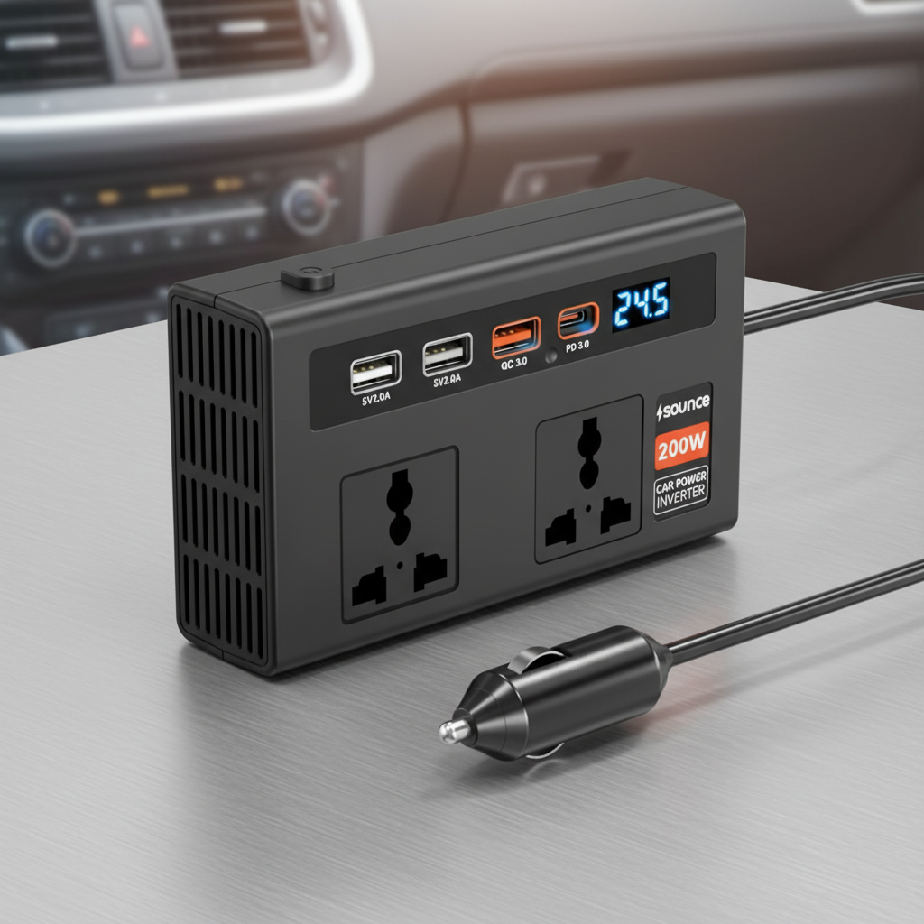 🔌 200W High Power Car Inverter – Smart Charging Solution - Image 3