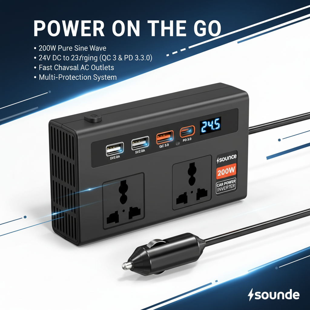 🔌 200W High Power Car Inverter – Smart Charging Solution - Image 2