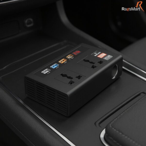 🔌 200W High Power Car Inverter – Smart Charging Solution